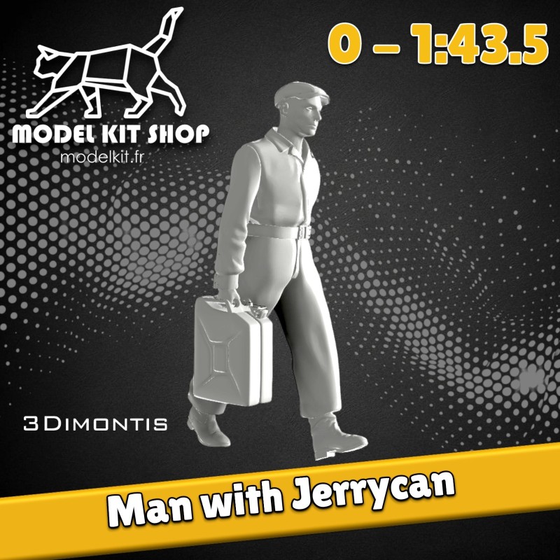 0 (1:43.5) - Homme portant un jerrycan - Modelkit.fr