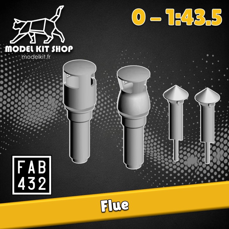 0 (1:43,5) - Conduite de cheminée - Modelkit.fr