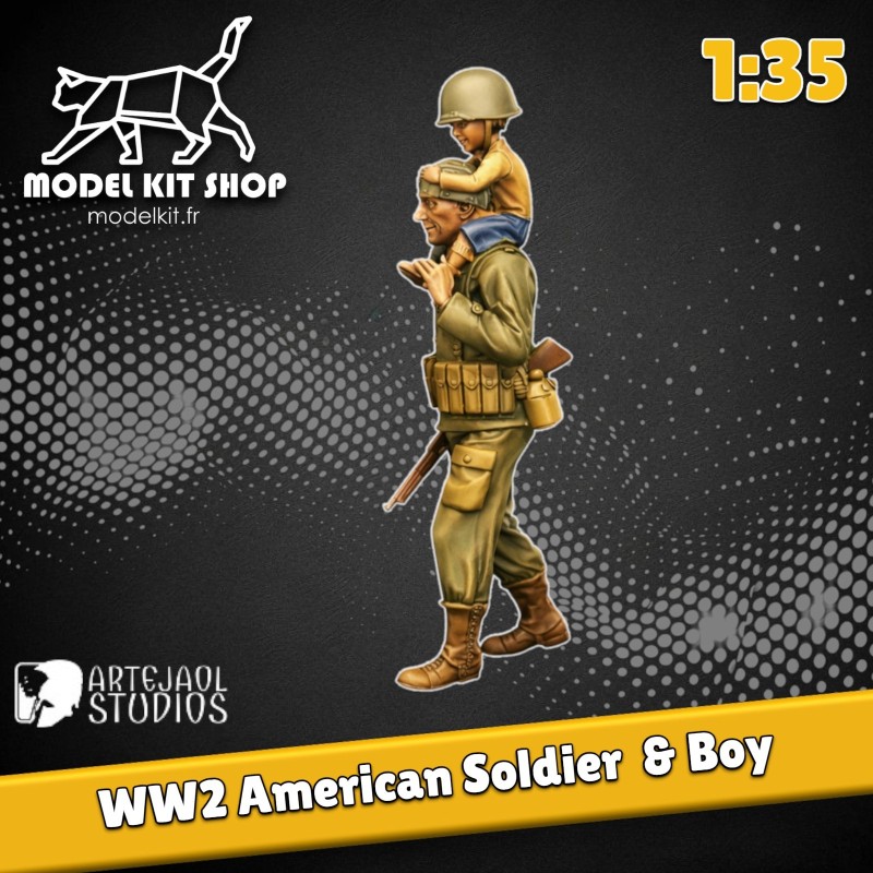 1:35 - WW2 Soldado Americano con un niño