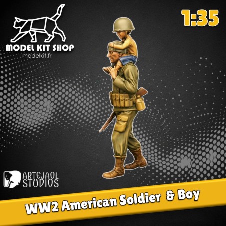 1:35 - WW2 American Soldier che indossa un bambino