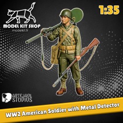 1:35 - WW2 Soldat américain avec détecteur de métaux -