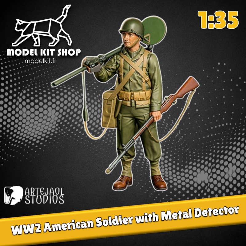 1:35 - WW2 Soldat américain avec détecteur de métaux -