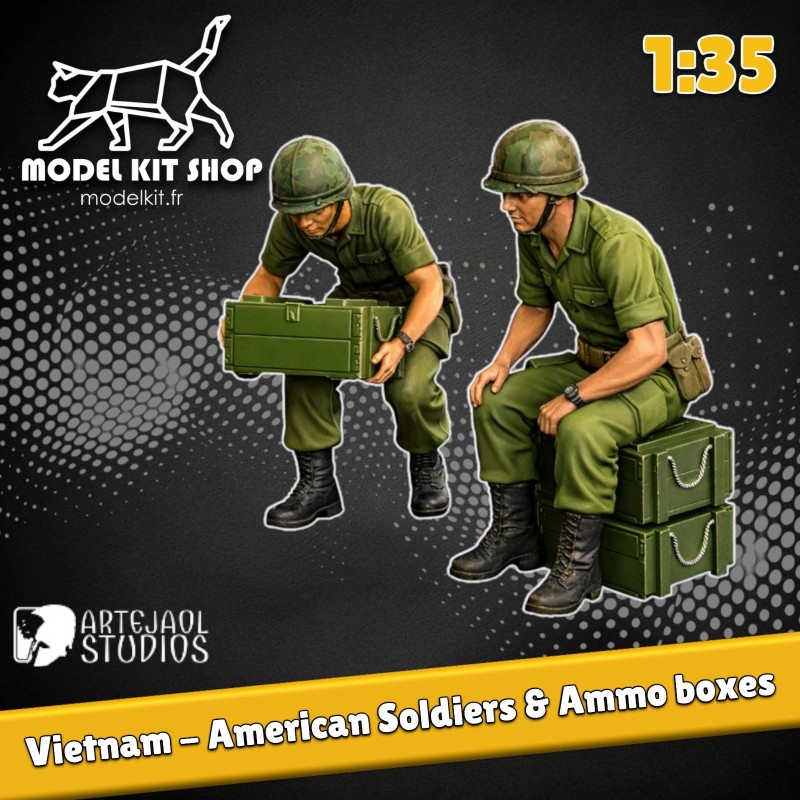 1:35 - Vietnam - American Soldiers & Ammo Boxes