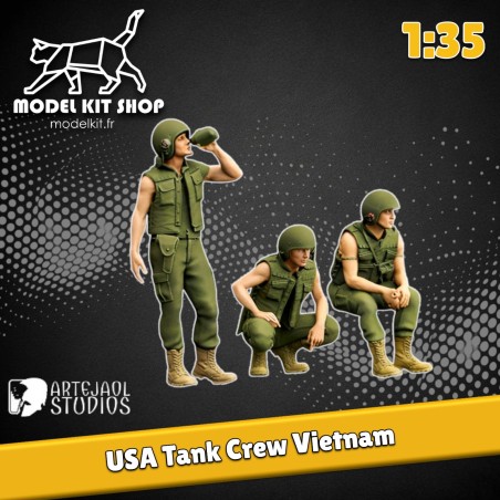 1:35 - Vietnam - USA Equipage de char - Modelkit.fr
