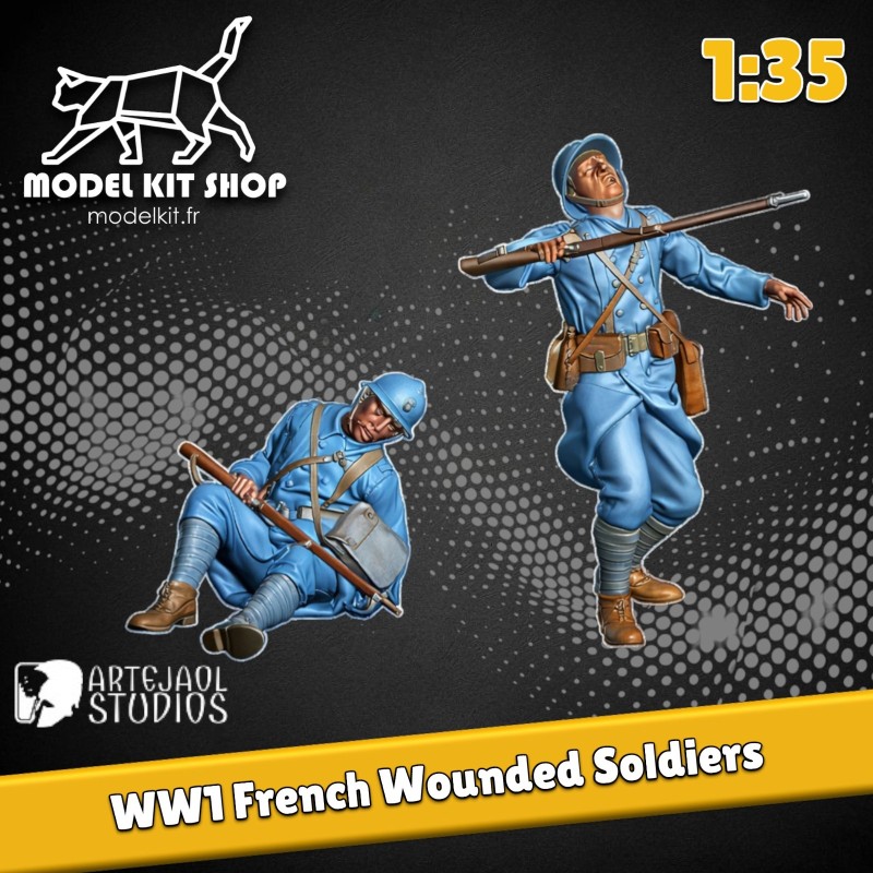 1:35 - WW1 Soldats Français bléssés - Modelkit.fr