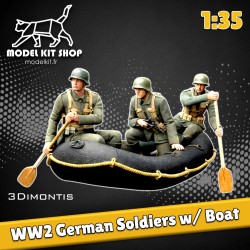 1:35 - WW2 Soldats allemands Sur un bateau gonflable -