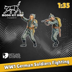 1:35 - WW1 Soldats Allemands combatant - Modelkit.fr