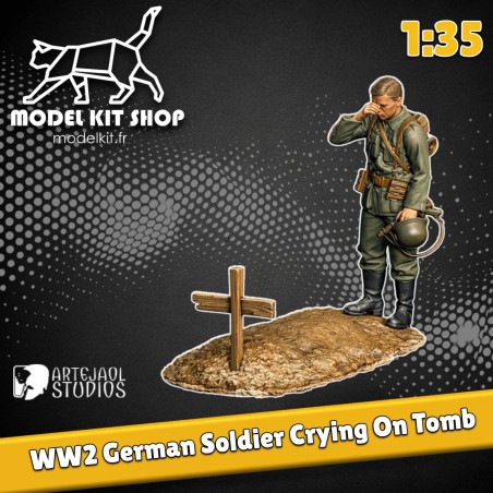 1:35 Serie - soldado alemán llorando delante de un entierro WW2