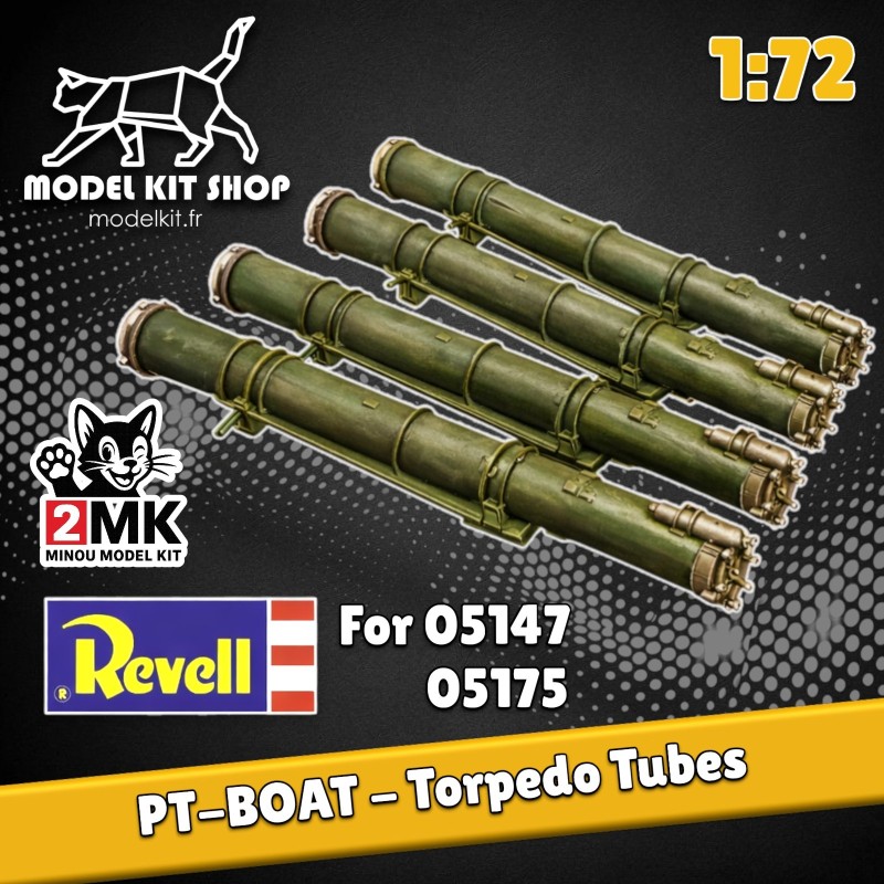 1:72 - WW2 PT-BOAT Tubes lance torpille (Revell 05147/05175) -