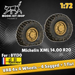 1:72 - VAB 4x4 Heller Michelin XML 14.00R20 wheels