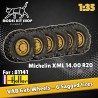 1:35 - Roues VAB 6x6 Heller Michelin XML 14.00R20 - Modelkit.fr