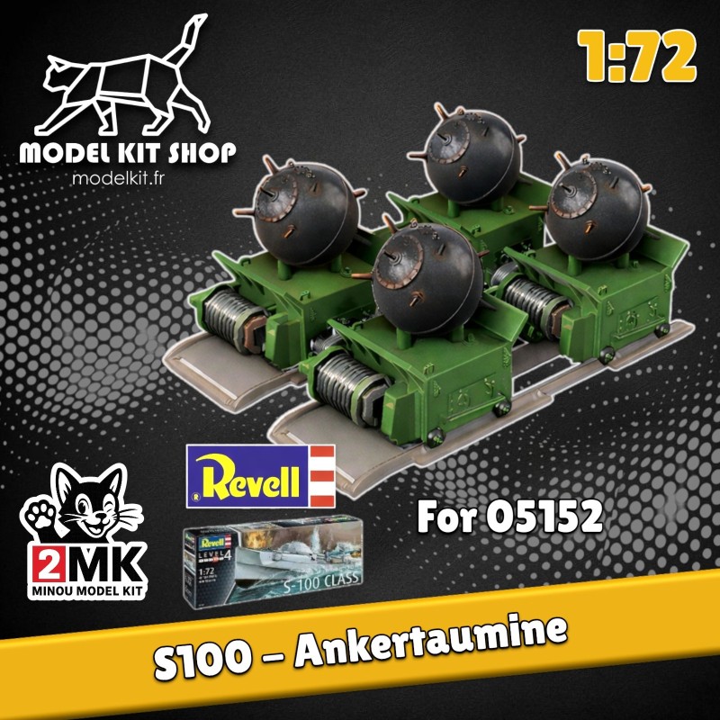 1:72 - WW2 Mine Allemande 'Ankertaumine' pour Revel S-100
