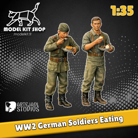 1:35 - WW2 Soldats allemands mangeant - Modelkit.fr