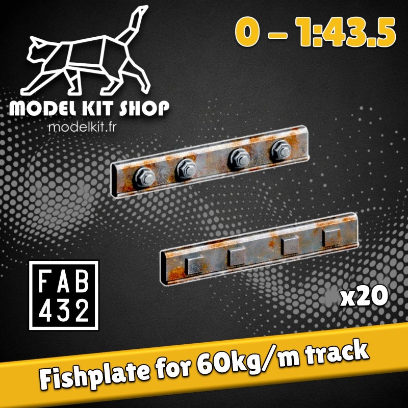 0 (1:43.5) - Eclisse pour voie de 60kg/m - Modelkit.fr