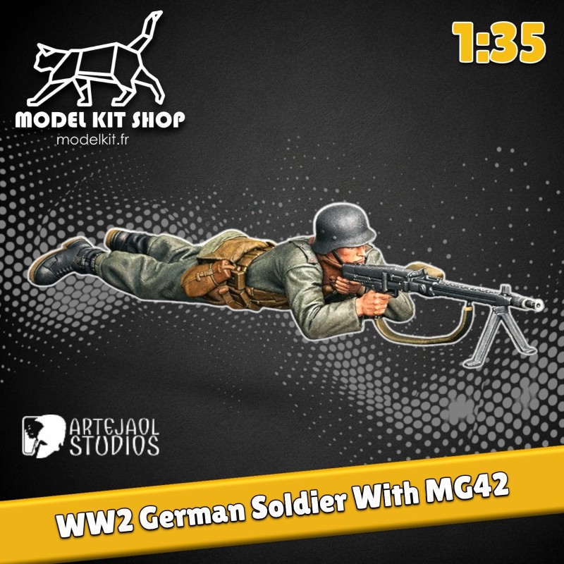 1:35 - WW2 German Soldado tiro con MG42
