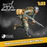 1:35 - WW2 Soldat Allemand courant avec une MG42 - Modelkit.fr