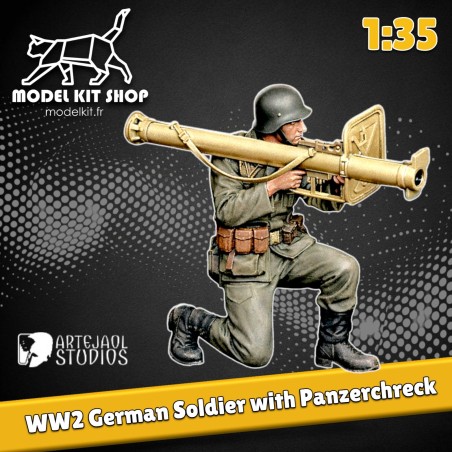 1:35 - WW2 Soldat allemand tirant avec un panzerschreck 1 -