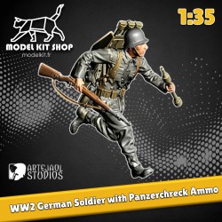1:35 - WW2 Soldat allemand courant avec un panzerschreck 2 -