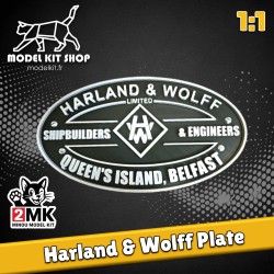 1:1 - Titanic Plaque "Harland & Wolff"