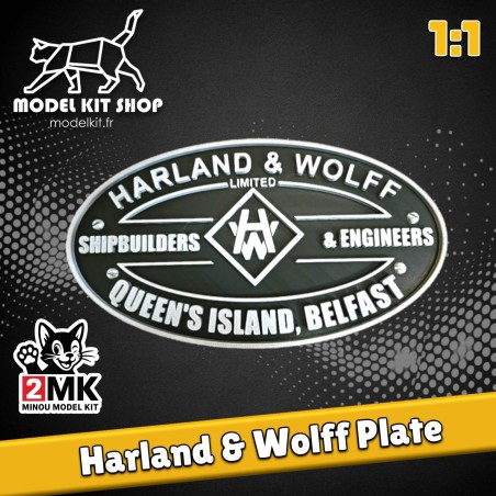 1:1 - Titanic Plate "Harland & Wolff" Shipbuilders & Engineers
