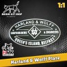 1:1 - Titanic Plate "Harland & Wolff" Costruttori navali e