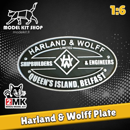 1:6 - Titanic Plate "Harland & Wolff" Shipbuilders & Engineers