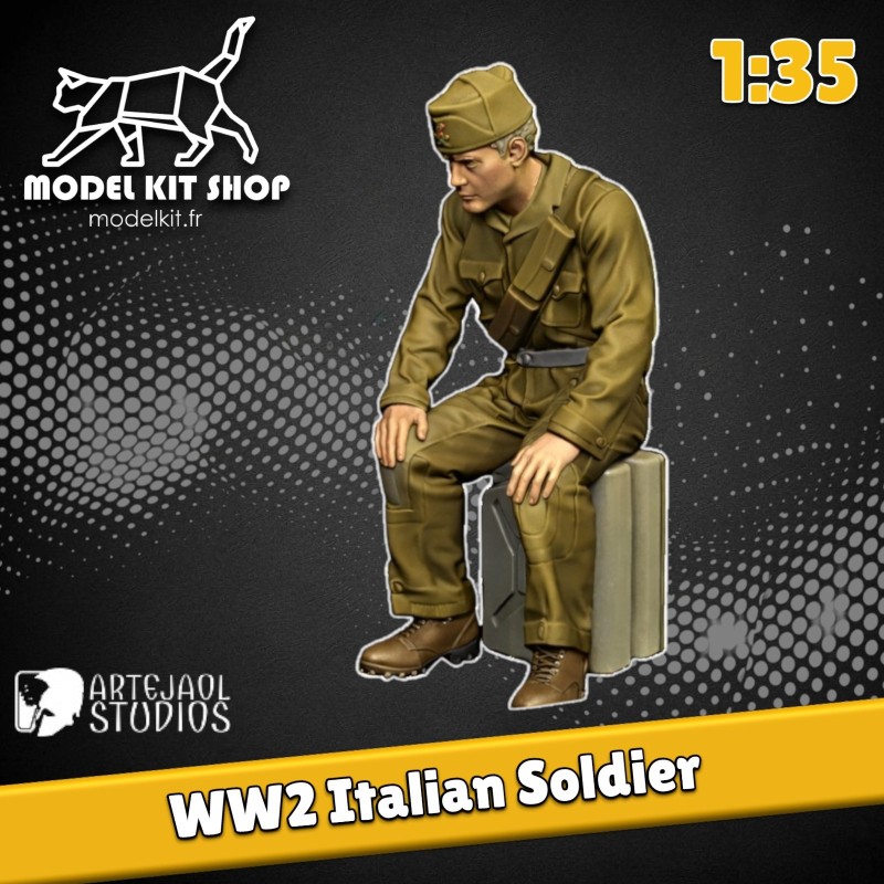 1:35 - WW2 Soldat Tankiste Italien 4 - Modelkit.fr
