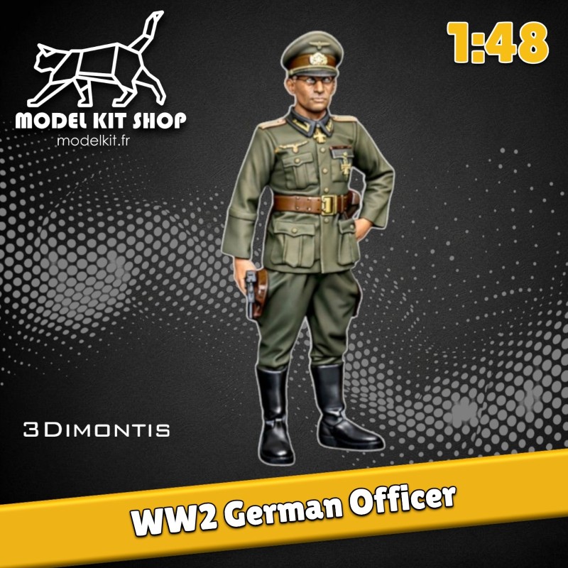 1:48 - WW2 Officier Allemand - Modelkit.fr