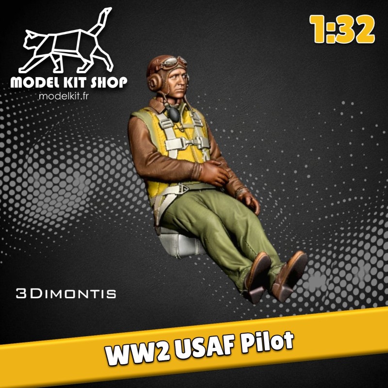 1:32 - WW2 Pilote USAF - Modelkit.fr