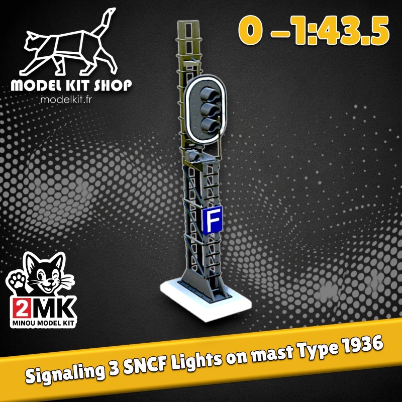 0 (1.43.5) - SNCF Signalling 3 lámparas en tipo mate 1936