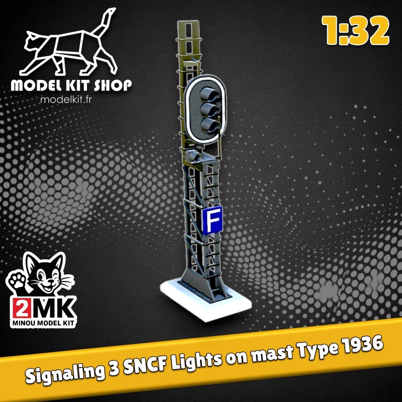 1:32 - SNCF Signalling 3 lámparas en tipo mate 1936