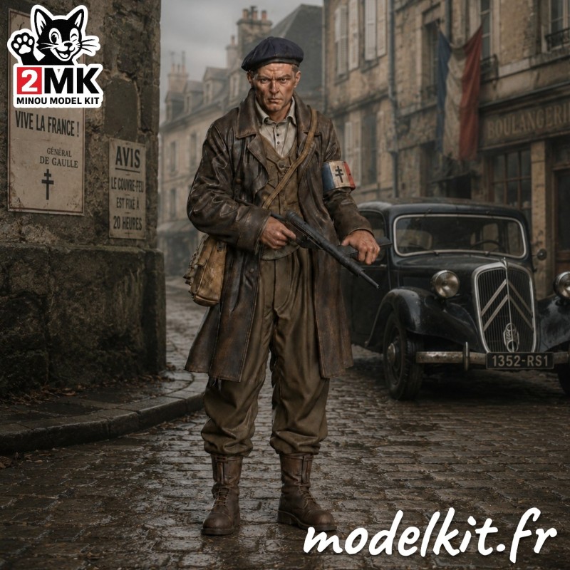1:35 - Résistance - Résistant avec une Sten - Modelkit.fr