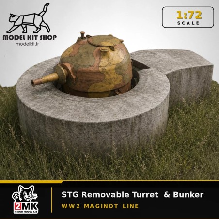 1:72 - WW2 Tourelle démontable STG mod35/37 & emplacement léger