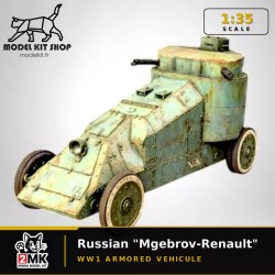 1:35 - WW1 - Ametralladora rusa "Mgebrov-Renault"