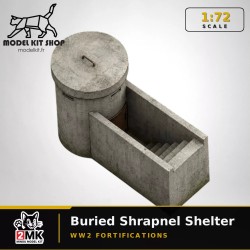 1:72 - WW2 - Guérite béton pour un seul homme enterrée