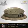 1:72 - WW2 - Ligne Maginot - Tourelle pour deux armes mixtes