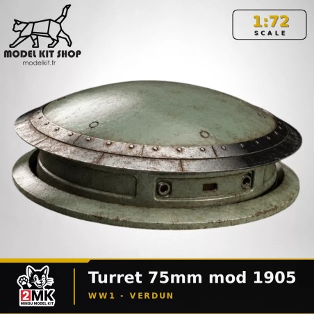 1:72 - WW1 Tourelle 75mm modèle 1905 - Fort de Douaumont (Verdun)