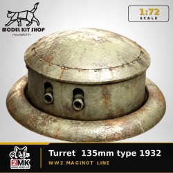 1:72 - WW2 - Maginot Line - 135mm turret type 1932