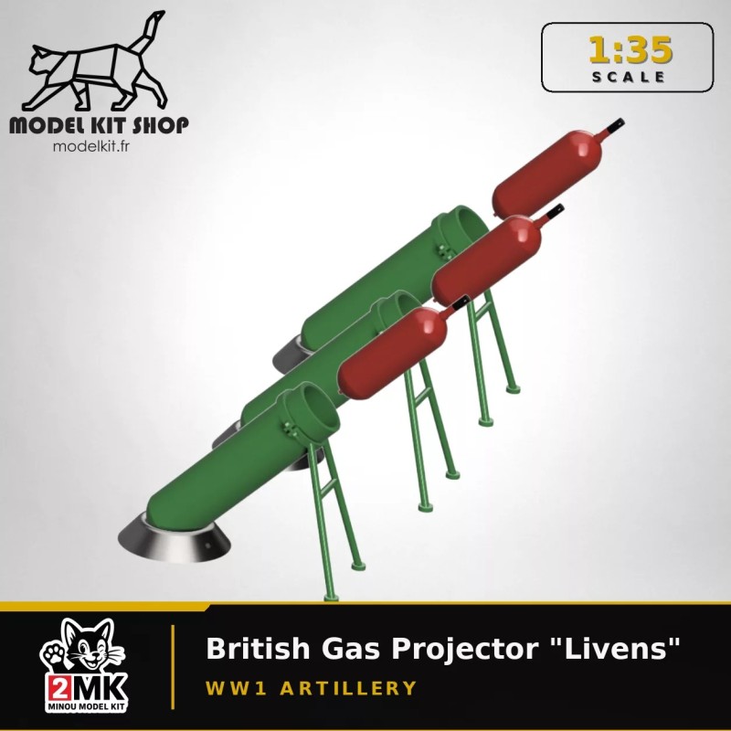 1:35 - WW1 - Projecteur de gaz Anglais "Livens" (Version non enterré avec trépier)