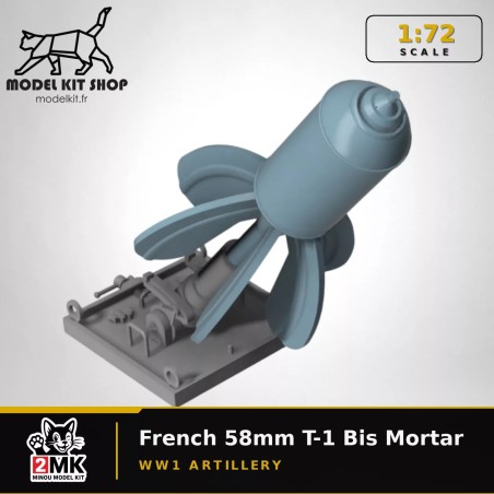 1:72 - WW1 - Mortier 58 - "Crapouillot" Version T 1 bis
