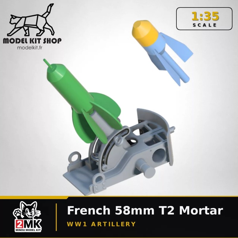 1:35 - WW1 - Mortier 58 - "Crapouillot" - Version 2