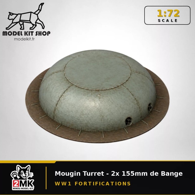 1:72 - WW1 - Tourelle Mougin - 2x 155mm de Bange