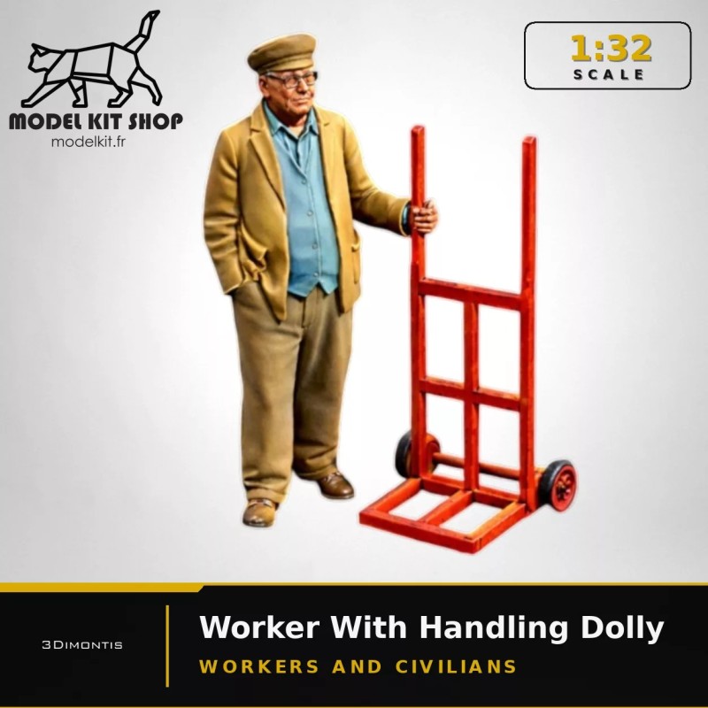 1:32 - Travailleur avec Diable de Manutention