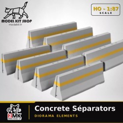 HO (1:87) - Séparateurs Béton (X 8)