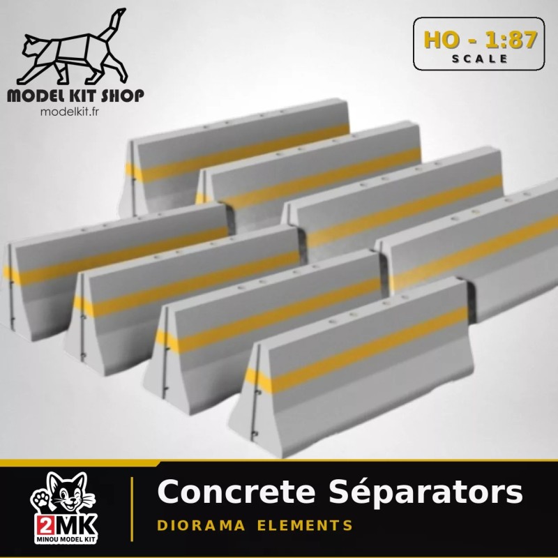 HO (1:87) - Séparateurs Béton (X 8)