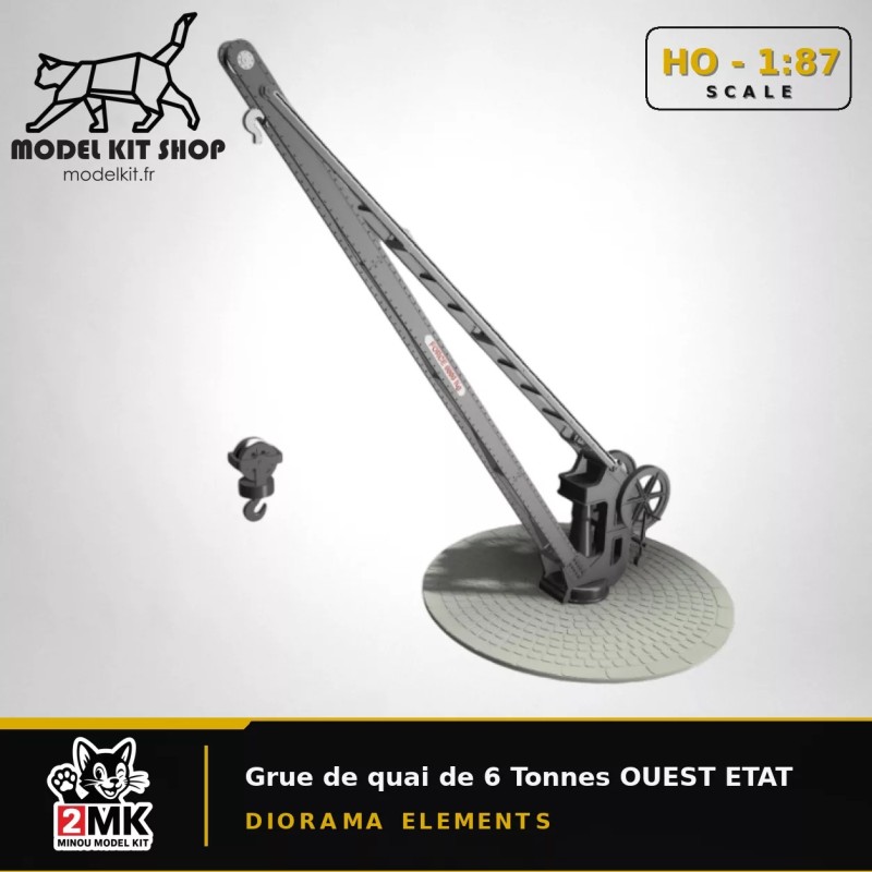 HO (1:87)  - Grue de quai de 6 Tonnes OUEST ETAT