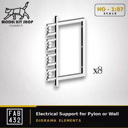 HO (1:87) - Support électrique pour pylône ou façade