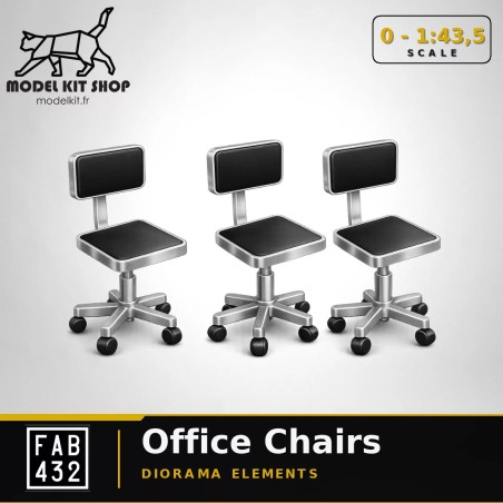 0 (1:43.5) - Chaise de bureau (x 3)
