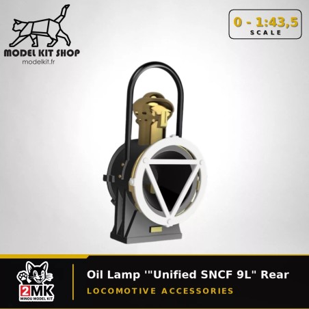 0 (1,43.5) - Locomotive - Lampe à pétrol "Unifée 9L SNCF" Signalisation arrière