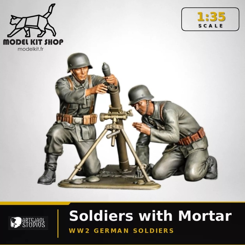 1:35 - WW2 Soldats allemands avec mortier